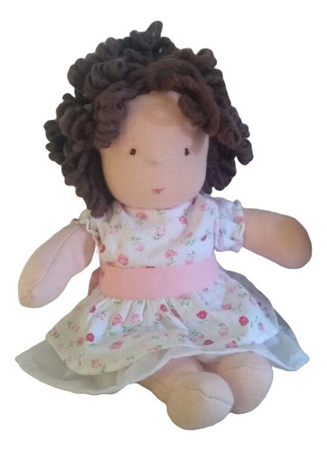 Muñeca Waldorf Artesanal De 20 Cm. Rellena En Lana 