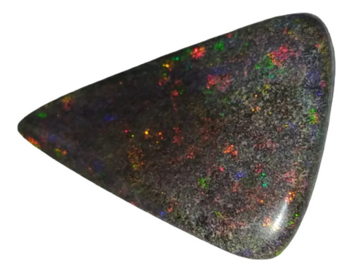 Pedra Opala Preciosa Matrix Negra Rainbow Autêntica 20,45 Ct