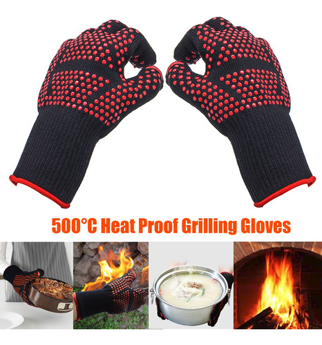 Imagen 5 de 6 de Guantes De Silicona Para Horno Resistentes A Calor De 500