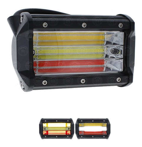 Faro Codigo 72 Led Cob Tricolor Blanco Ambar Rojo Estrobo F1