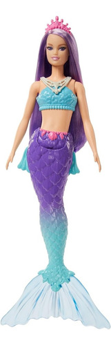 Barbie Muñeca Sirena Dreamtopia Original Mattel Lila