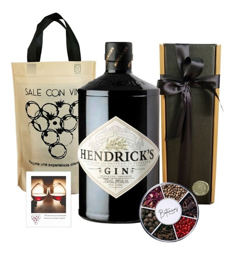 Regalo Caja Box Estuche Gin Hendricks + Botanicos Mixologia