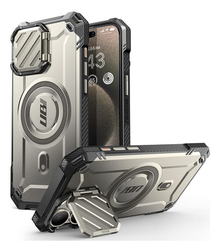 Funda Supcase Para iPhone 15 Pro Max/plateado