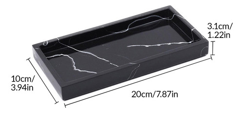 Bandeja De Negro 20x10x3.1cm Negro 20x10x3.1cm Negro Negro