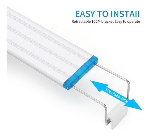Luz Led Ultrafina Para Acuario, 8 W, Ajustable, 3 Modos De C