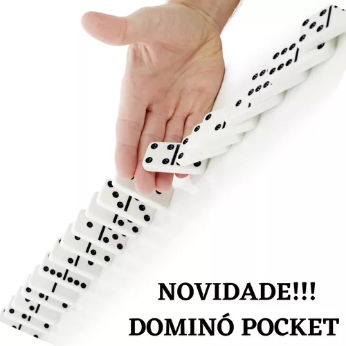 Dominó Profissional De Osso Com 28 Peças Estojo Jogo Domino