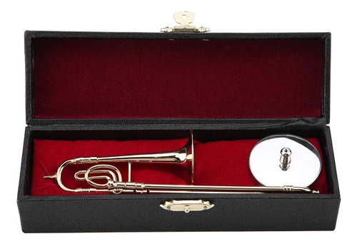 Adornos De Instrumento De Trombón Miniatura Dorado Lat...