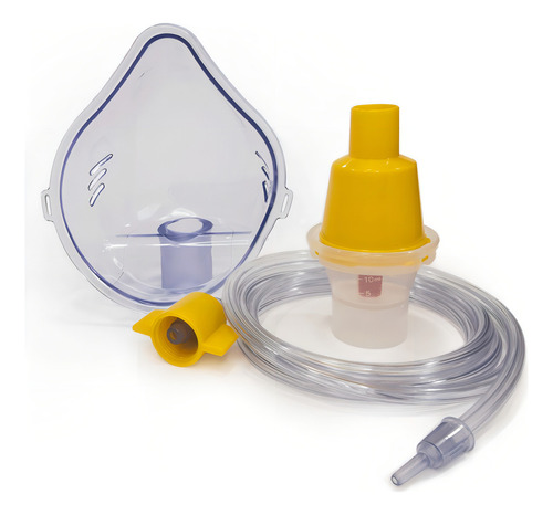 Kit de nebulización Compressed Air Network, 2,8 m, medicamento para adultos, color amarillo