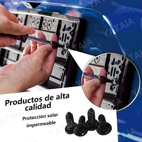 Tornillo Y Pijas Portaplacas Vehiculo Antirrobo Acero Inox