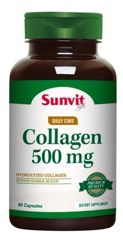 Colageno Hidrolizado 500 Mg 60 Caps Sunvit Life