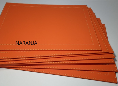 Imagen 3 de 10 de Set De 8 Individuales Forrado Ecocuero Somos Fabricantes