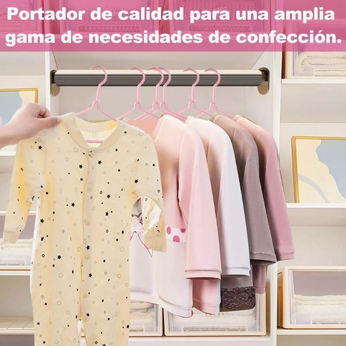 20 Ganchos Ropa Perchas De Acero Inoxidable Infantil Niño