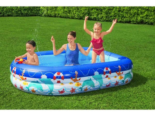 Alberca Inflable Infantil Con Techo 282l Bestway 54370 Azul Marino