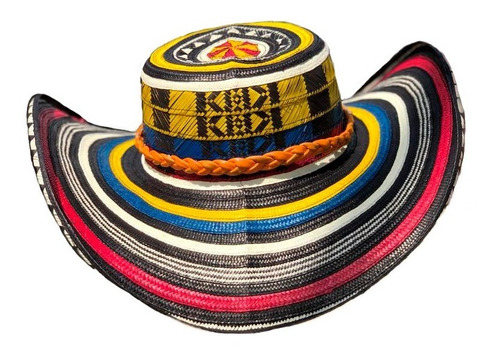 Sombrero 15 Fibras Colombiano Tricolor Exclusivo