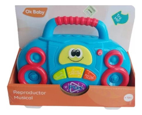 Reproductor Musical Para Bebé Ok Baby Okbb0316 Color Celeste