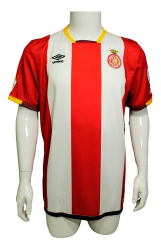 Camiseta Girona 2017-18 Local Albirroja Nueva Original Umbro