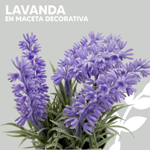 Set 3 Mini Maceta De Lavanda Artificial Hogar Oficina