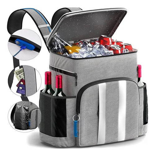 Mochila Térmica Cooler Para Bebidas O Gelo Não Vaza