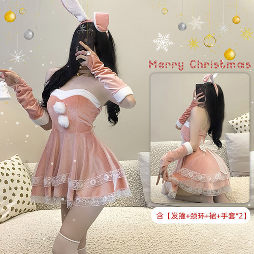 Vestidos De Navidad Sexy De Encaje De Conejito En Pijama