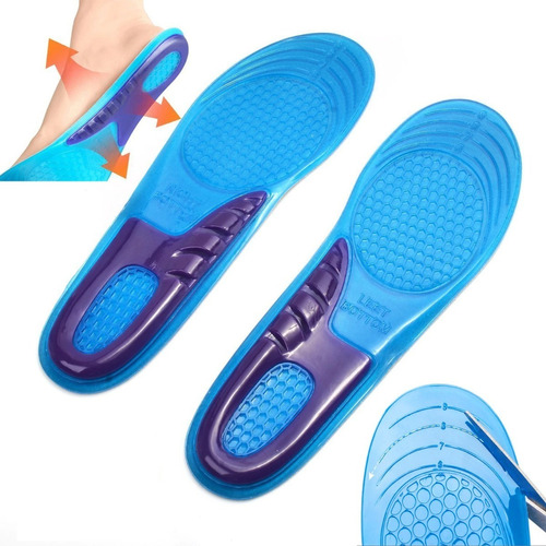 2 Pares Plantilla De Gel Descanso Deporte Trabajo 24cm-31cm