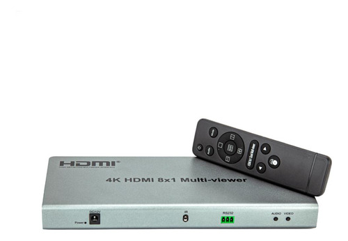 Switch Multi-viewer Hdmi 8x1 Quad Inteligente 4k Kit Com 5