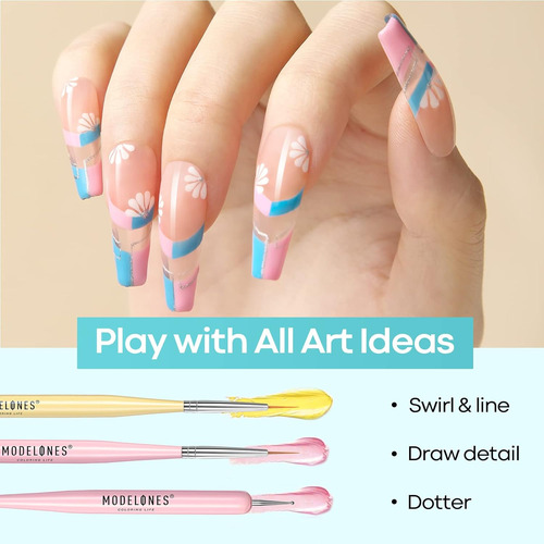 Modelones Nail Art Brushes Set, Nail Art Design Pen Paint...