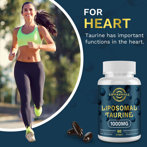 Suplemento De Taurina Liposomal De 1000 Mg Para El Corazón,