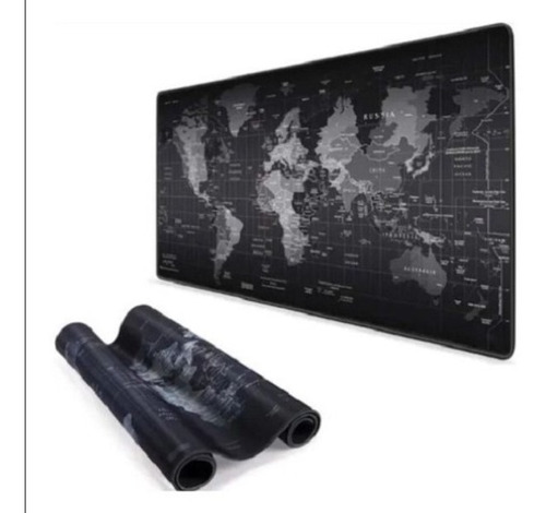 Brobotix Mousepad Gamer Planisferio Xl Color Negro Diseño impreso Mapa mundi