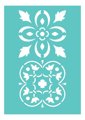 Imagen 3 de 3 de Stenciles Laura Craft Set Azulejos Calcareos