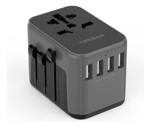 Adaptador Tomada Universal, Europa, Asia, Portátil, 4 Usb