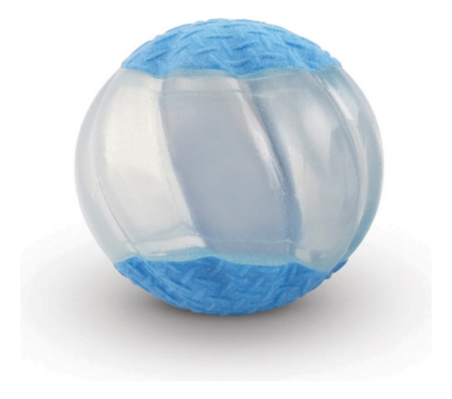 Juguete Zeus Duo X2 Pelotas Glow Brilla Oscuridad Con Chifle Color Celeste
