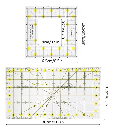 Quilt Templates Ing Regla Dibujo Costura Rectangular
