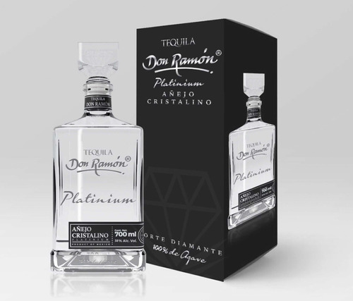 Tequila Platinum Añejo Cristalino Don Ramon 700ml