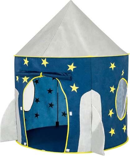 Casita Infantil De Juegos Diseño Nave Espacial Y Estrellas