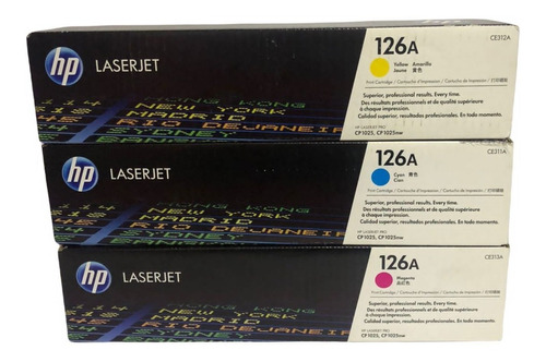 Pack Kit 3 Toner Hp 126a  C, M Y A Nuevo Y Facturado