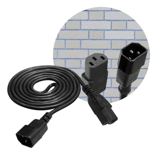 Cable De Alimentación Interlock Extensión Color Negro T5002