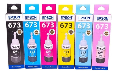 Tinta Epson 673 L800 L1800 L810 L850 L805 Original X6 