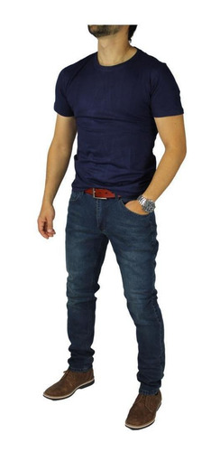 Imagen 6 de 6 de Pantalón Jeans Elasticado Hombre Skinny Semipitillo