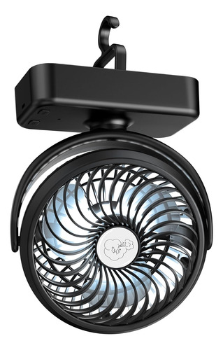 Ventilador Portátil De Campamento Recargable Usb Con Luces L