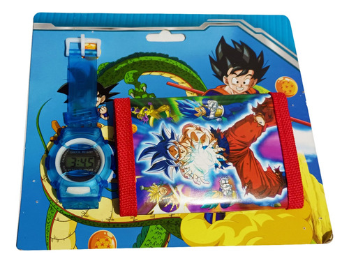 Combo Billetera Y Reloj De Dragon Ball Para Niños