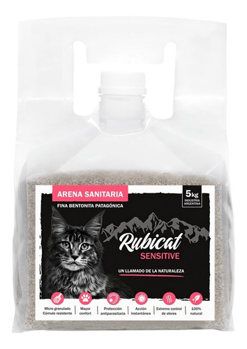 Imagen 2 de 7 de Piedritas Para Gatos Aglomerantes Rubicat Sensitive X4 20kg!