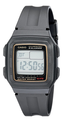 Reloj Hombre Casio Eaw-f-201wa Cuarzo Pulso Negro En Resina