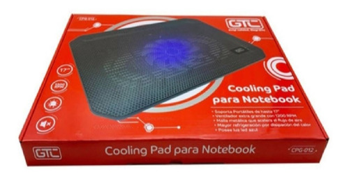Imagen 2 de 2 de Base Cooler Para Notebook Pad 15.6' Luz Led Gigante Gtc