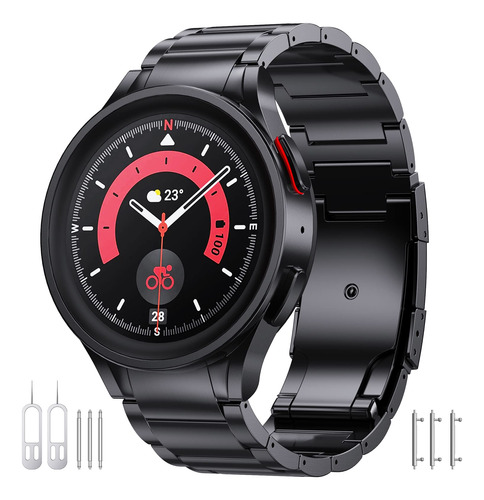 Malla De Titanio Para Samsung Galaxy Watch 6/5 Pro/4 Negro