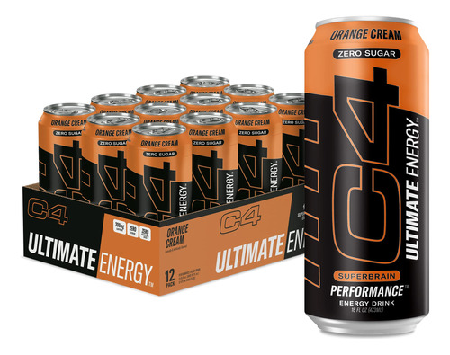 C4 Ultimate Crb 16oz 12pk Crema Naranja