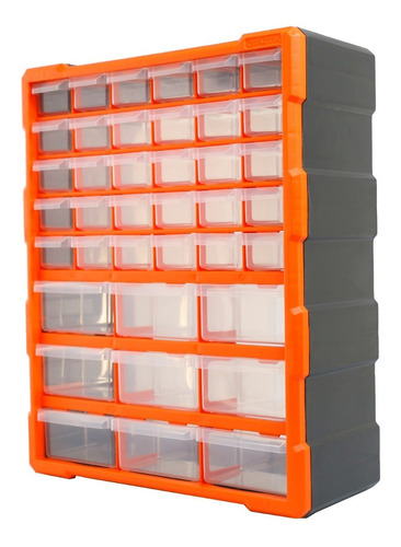 Caja Plástica Tactix Gavetero Con 39 Cajones Organizador 