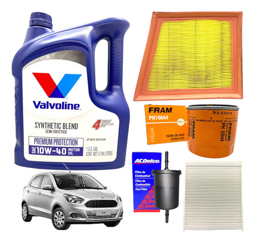 Kit Service 4 Filtros Aceite Ford Ka Ecosport Fiesta Kinetic