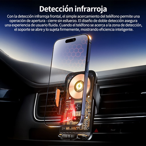 Suporte De Telefone Para Carro, Carregador Sem Fio,