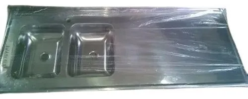 Mesada Acero Inoxidable 1.60 X 0.60 Con Doble Bacha 60 X 38