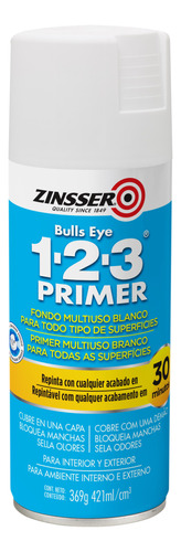 Aerosol Primer Multiuso 1-2-3 Zinsser Int/ext Blanco X 369g.